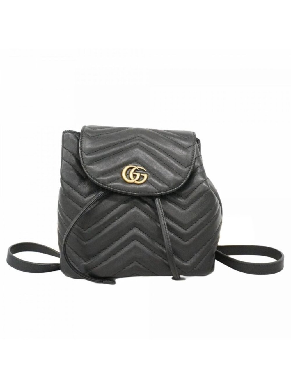 Gucci Backpack GG Marmont Leather Black Gold